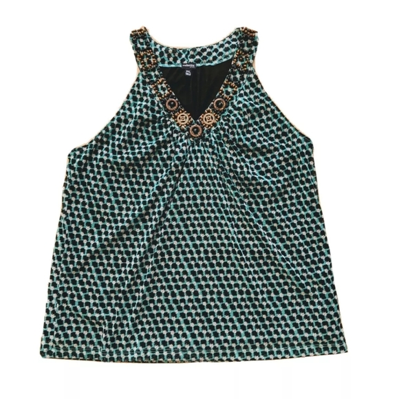 Rafaella Petite Sleeveless Top w/ Beads - Large - Picture 2 of 10